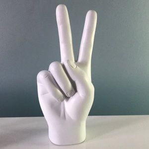 Peace sign decoration hand